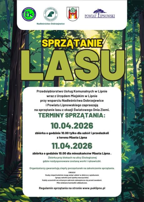 Sprzątanie lasu w Lipnie
